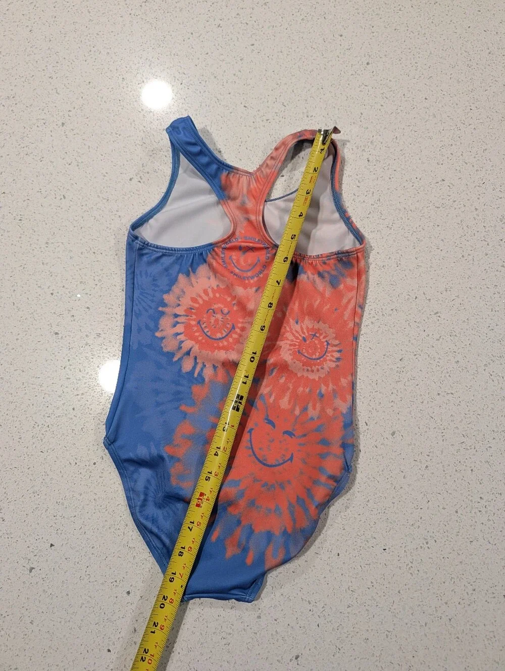 SMILEY WORLD x GK Elite Gymnastics Dance Leotard Medium Tie Dye TieDye HAPPY SUN